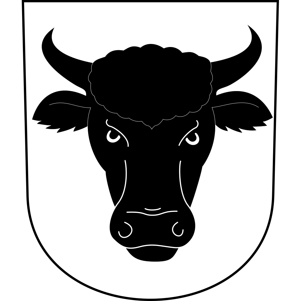 Cow Bull Horns Wipp Urdorf Coat Of Arms SVG Clip Arts. 