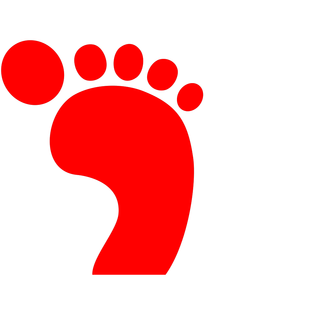 Red Footprint PNG, SVG Clip art for Web Download Clip Art, PNG Icon Arts