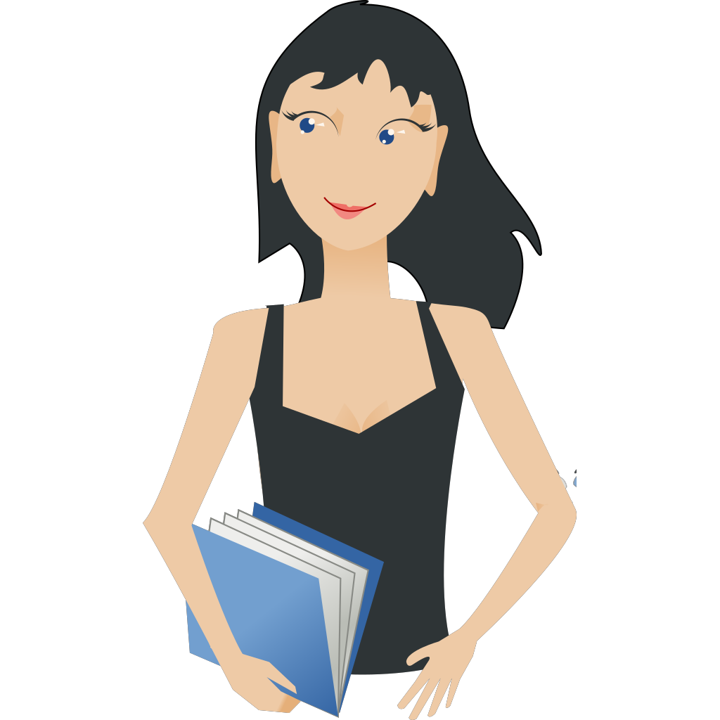 Download Student - Girl With Book PNG, SVG Clip art for Web - Download Clip Art, PNG Icon Arts