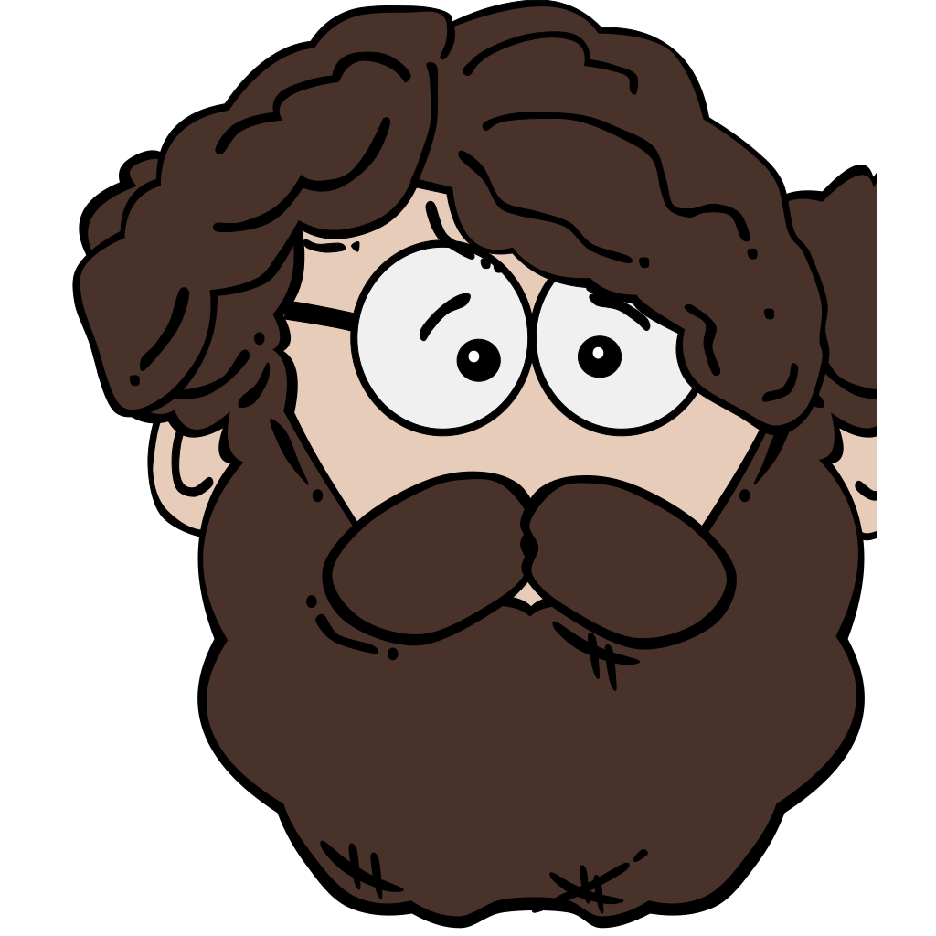 Man With Beard Cartoon SVG Clip arts