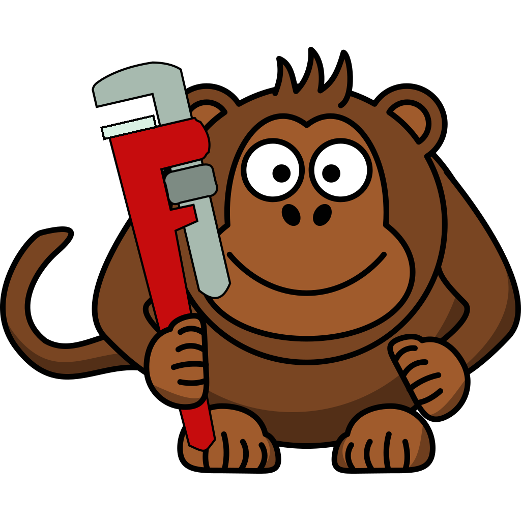 Download Cartoon Monkey With Wrench PNG, SVG Clip art for Web ...
