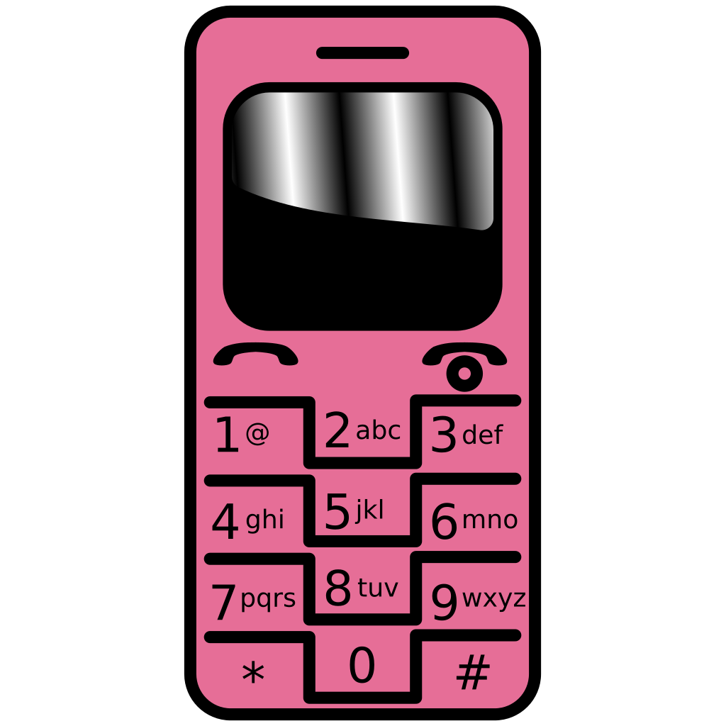 Pink Cell Phone SVG Clip arts download - Download Clip Art, PNG Icon Arts