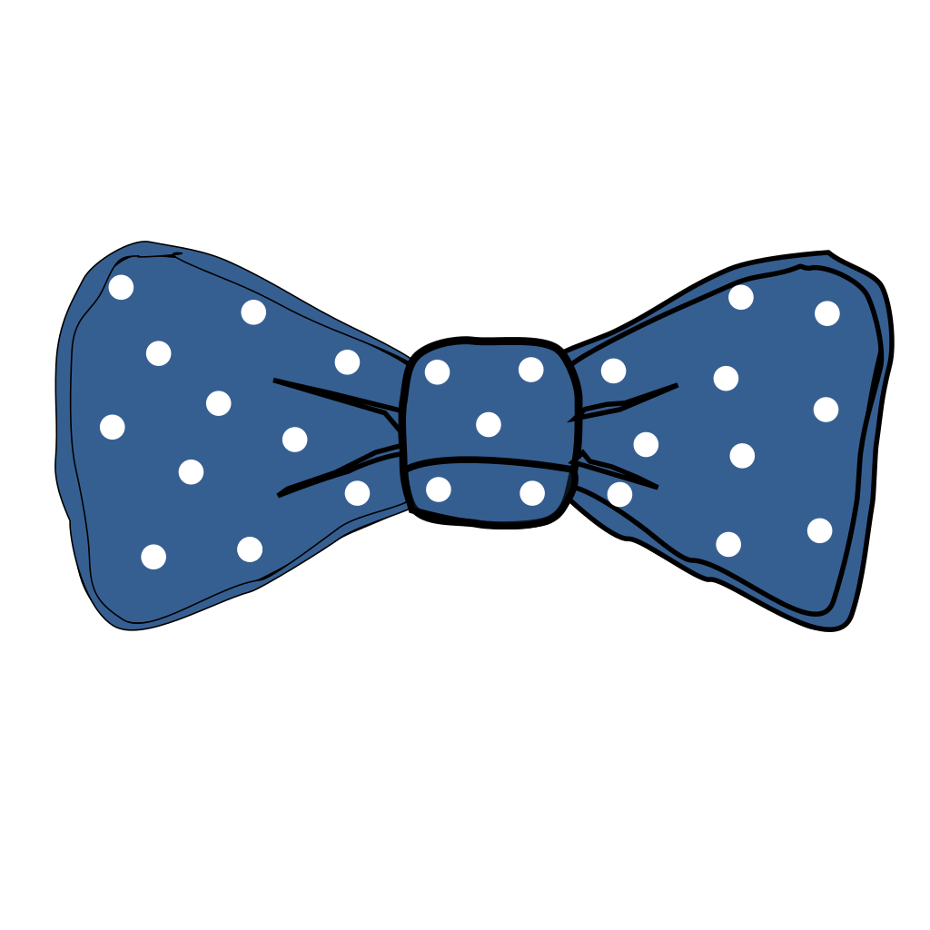 Bow Tie White SVG Clip arts. 