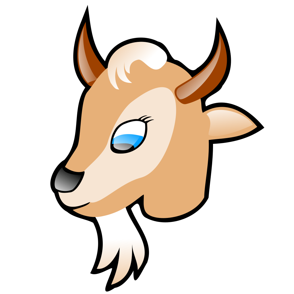 billy goat head cartoon