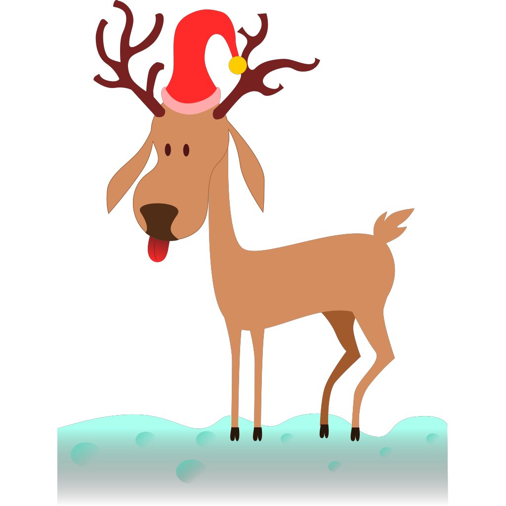 Cartoon Reindeer SVG vector. 