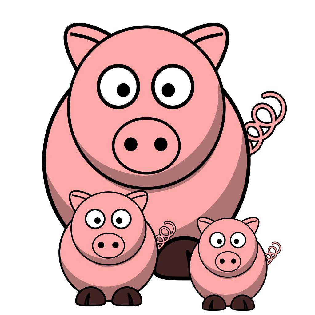 Download Momma Pig With Baby Pigs PNG, SVG Clip art for Web ...