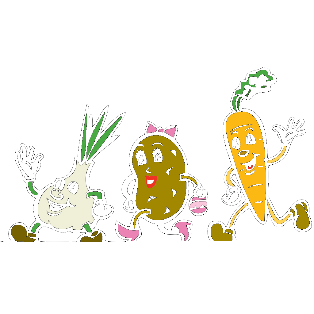 Running Vegetables In Color PNG, SVG Clip art for  Download Clip