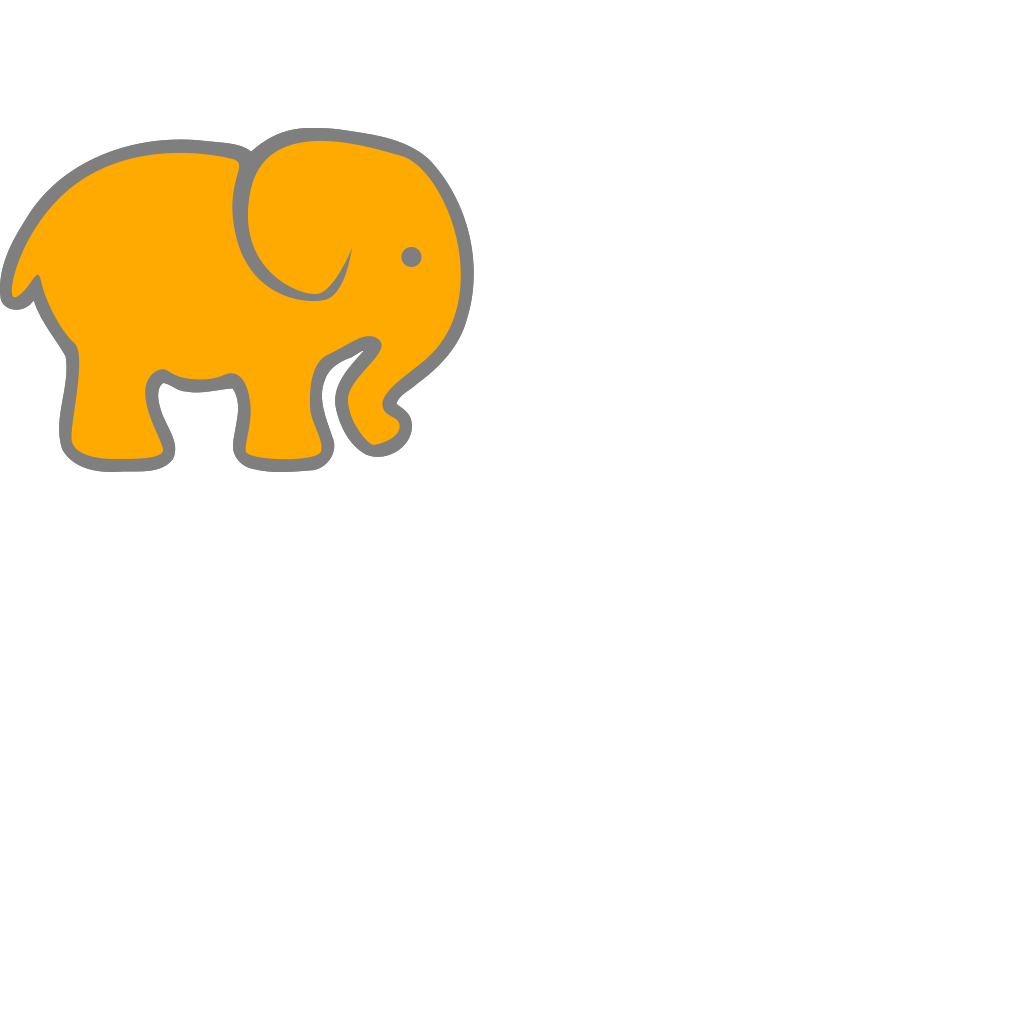 Orange Elephant PNG, SVG Clip art for  Download Clip Art, PNG Icon Arts