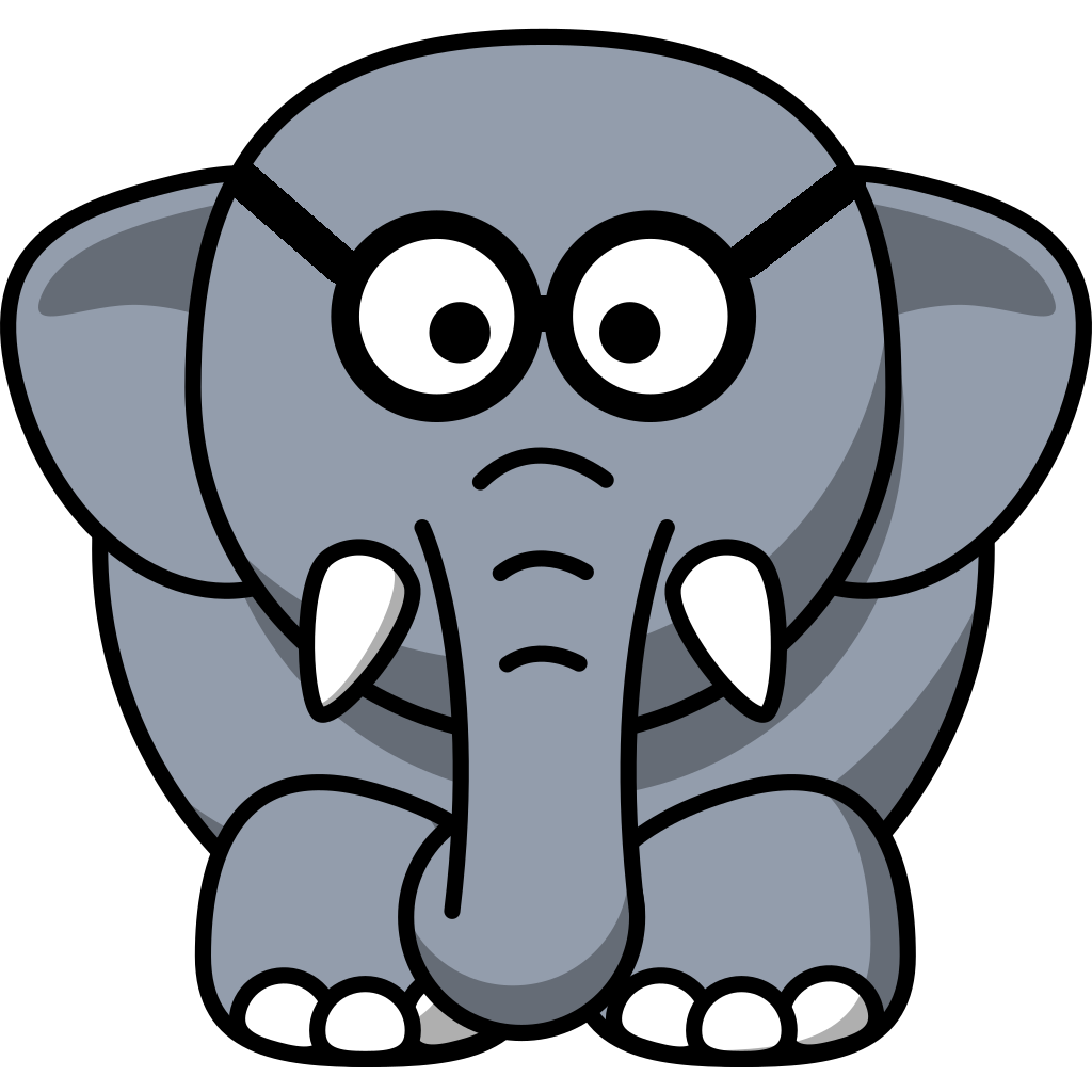 Elephant With Glasses PNG, SVG Clip art for Web - Download Clip Art