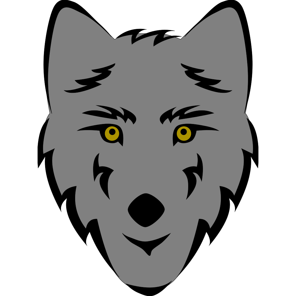Simple Stylized Wolf Head PNG, SVG Clip art for Web Download Clip Art