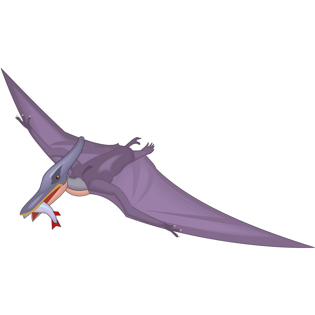 Download Pteranodon With A Fish In Mouth PNG, SVG Clip art for Web ...