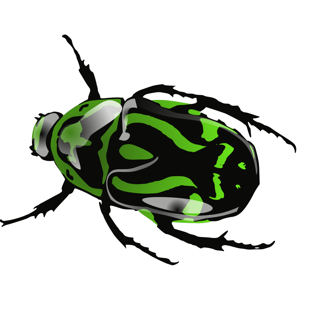 Green Beetle 	 SVG Clip arts