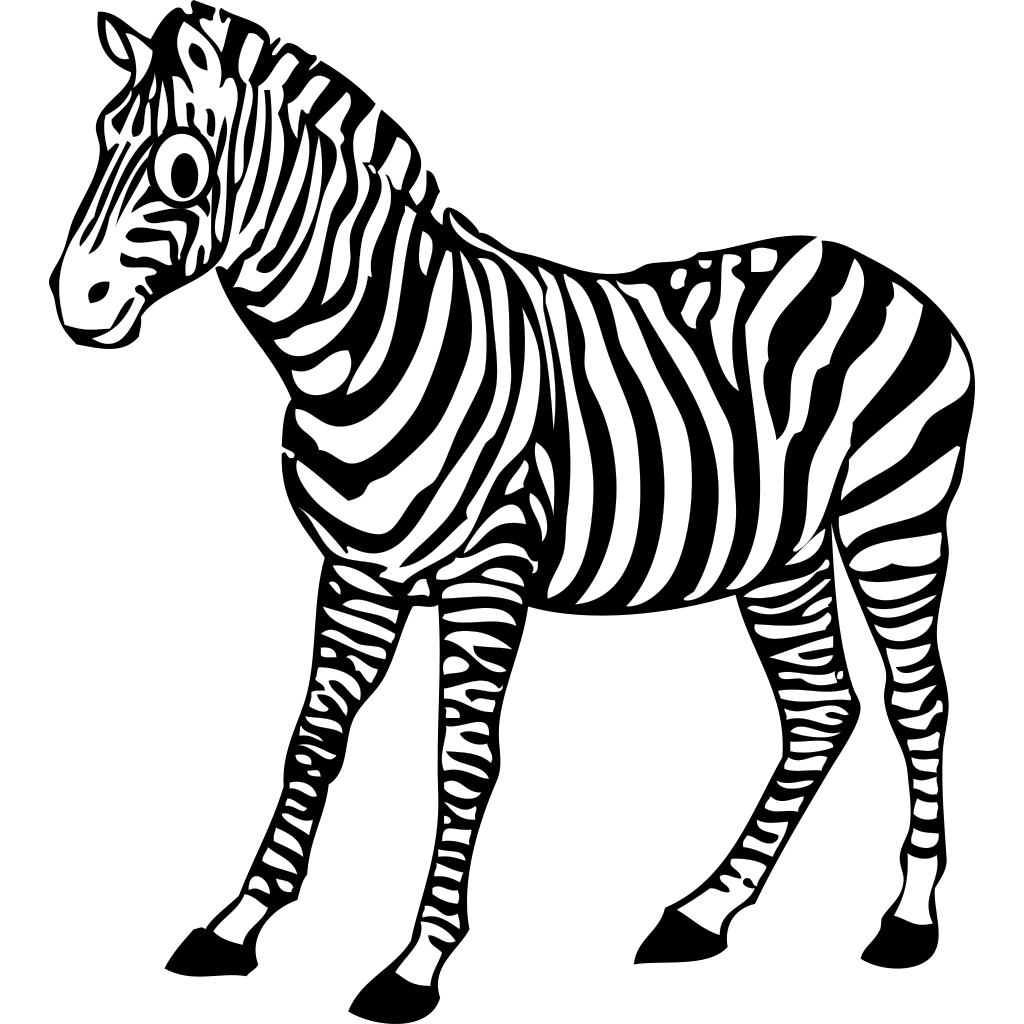 Letter M Zebra Style SVG Clip arts