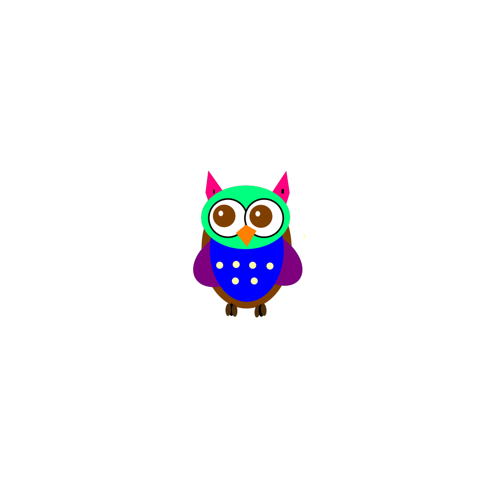 Download Colorful Baby Owl PNG, SVG Clip art for Web - Download ...