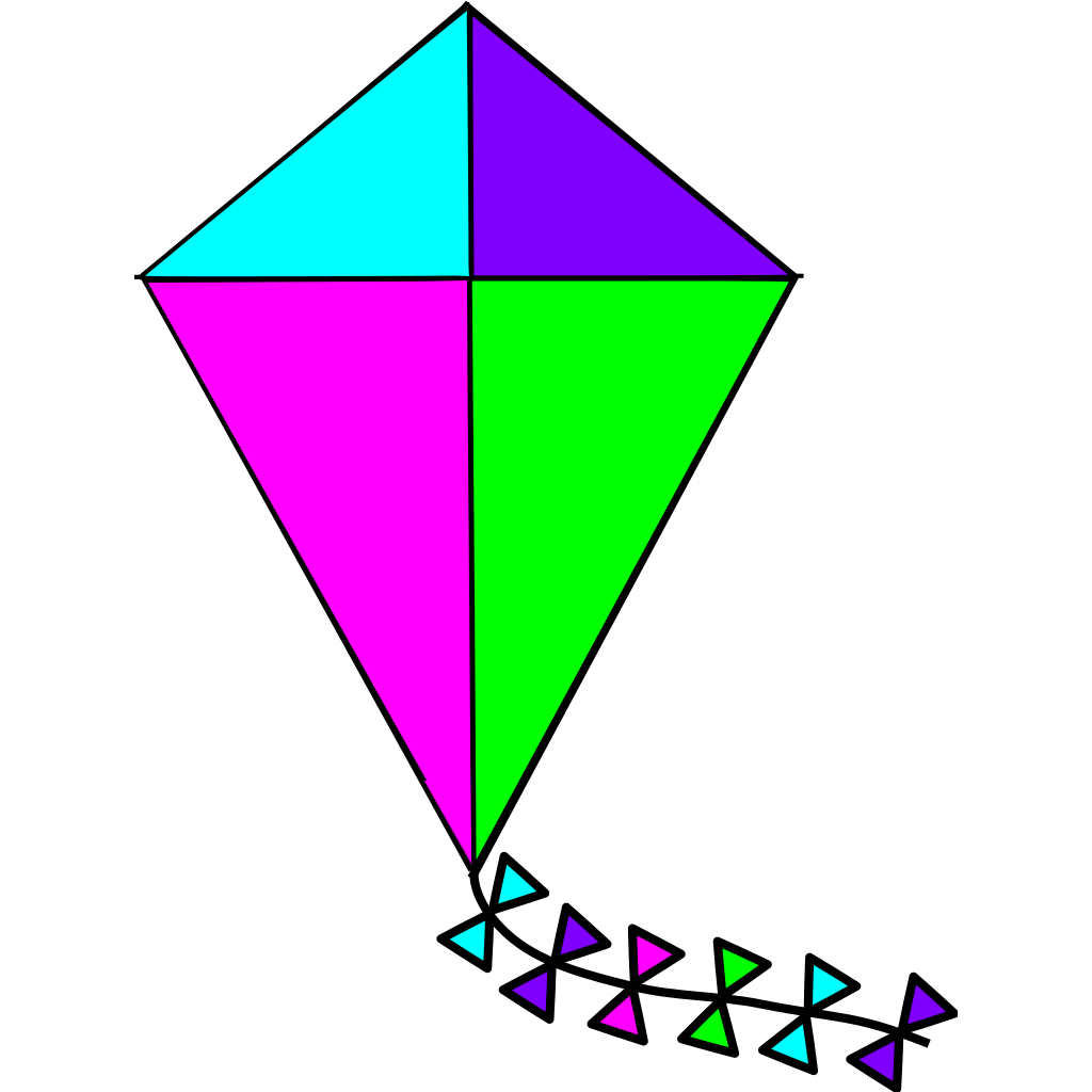 Bright Colors Kite PNG, SVG Clip art for  Download Clip Art, PNG