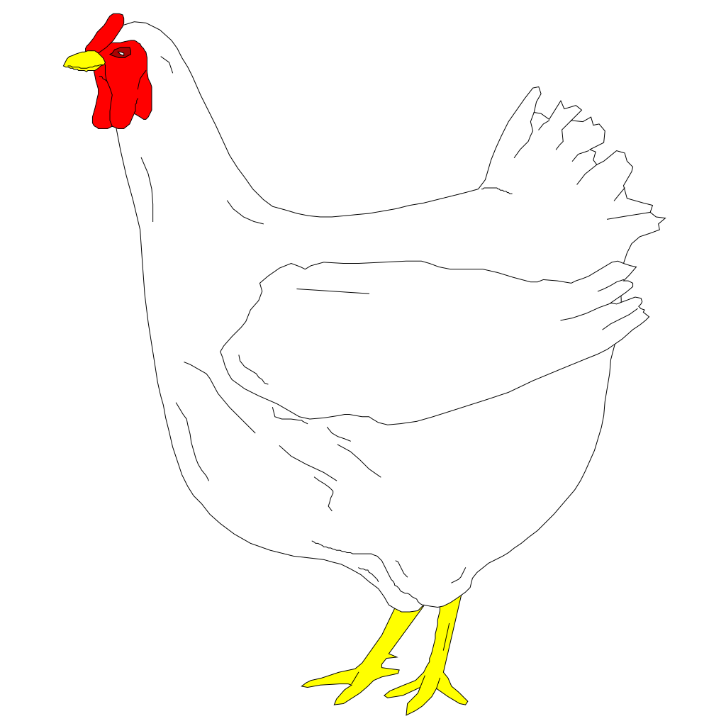 chicken stick drawing