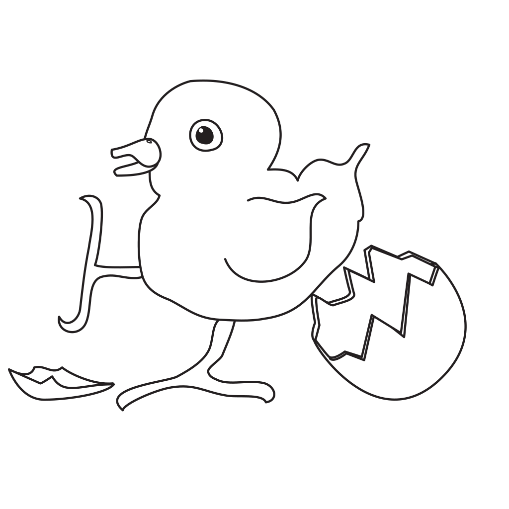 Baby Chick Hatched Outline PNG, SVG Clip art for Web - Download Clip
