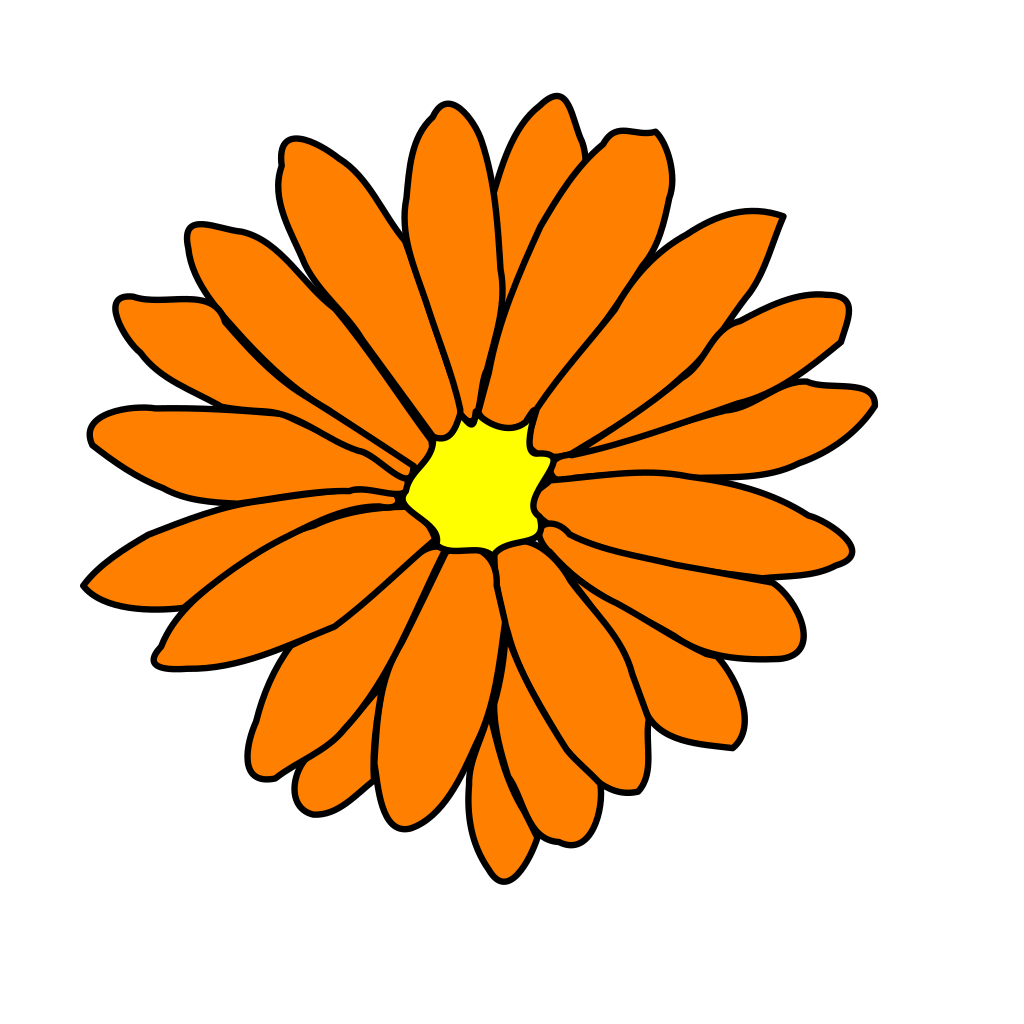 Orange Flower Png Svg Clip Art For Web Download Clip Art Png Icon Arts