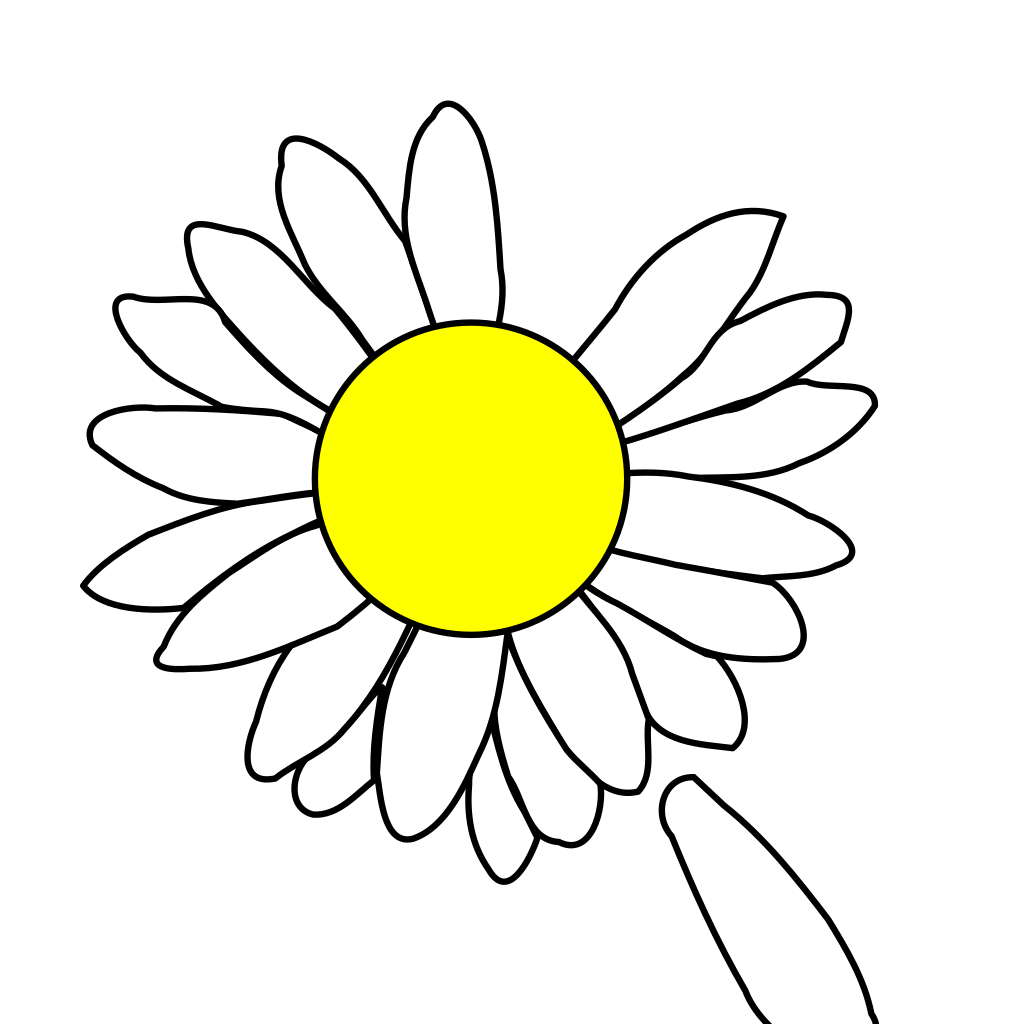 Download Daisy With Dropped Petal PNG, SVG Clip art for Web - Download Clip Art, PNG Icon Arts