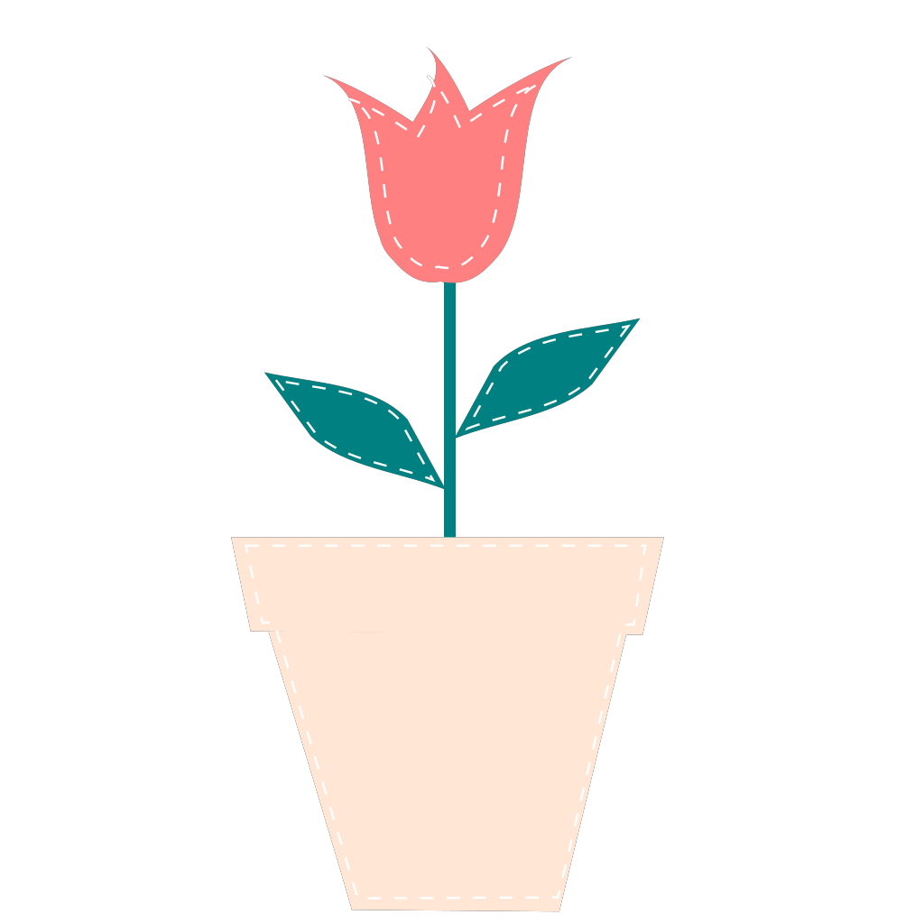 Download Tulip In Flower Pot Pastel PNG, SVG Clip art for Web ...