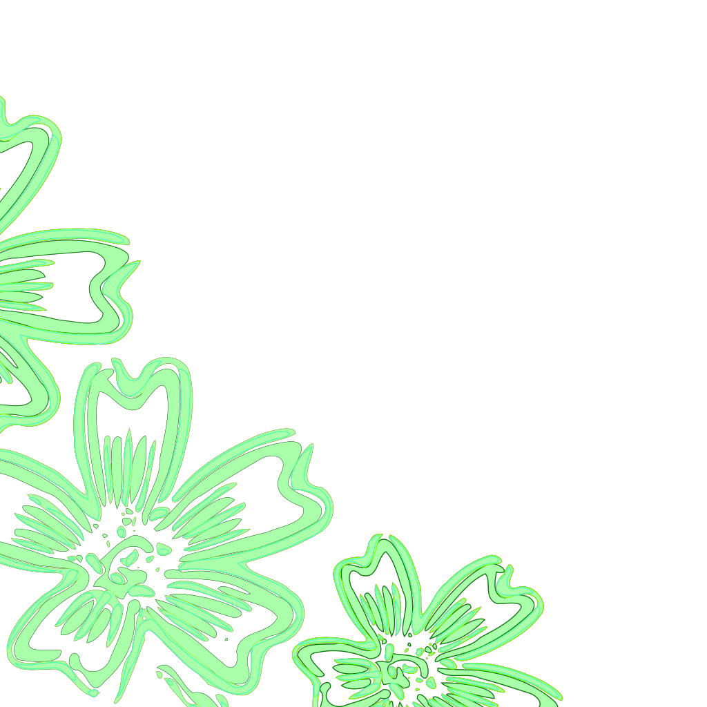 Lighter Green Flowers SVG Clip Arts. 
