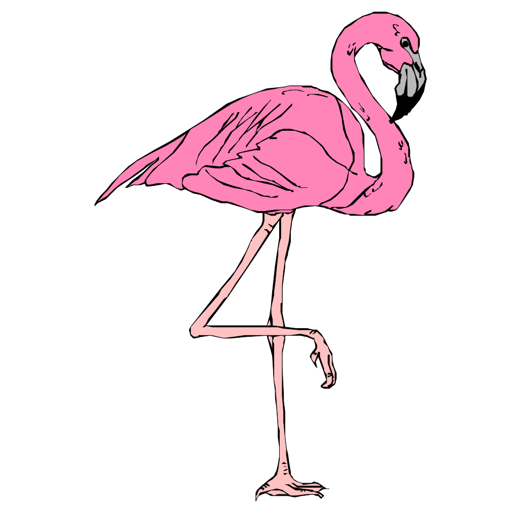 pink flamingo clipart