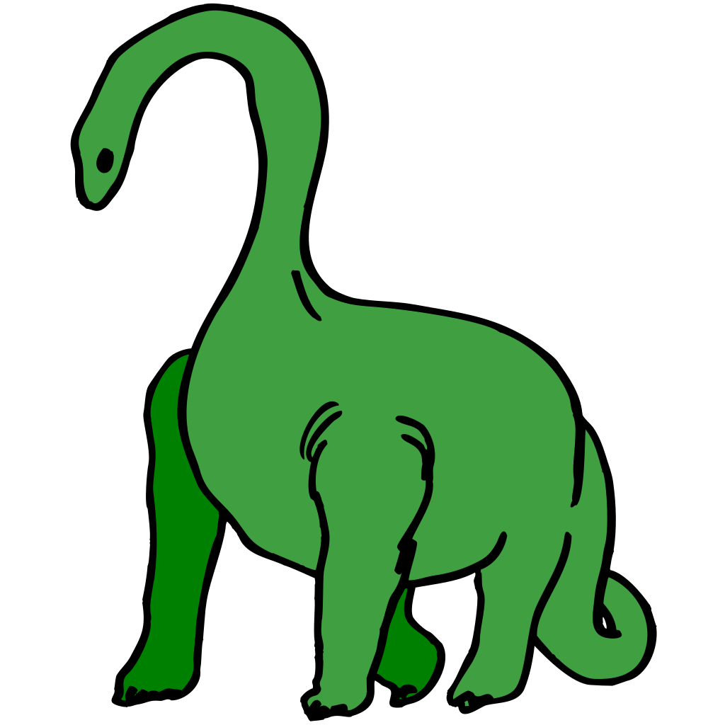 Download Green Long Necked Dinosaur PNG, SVG Clip art for Web - Download Clip Art, PNG Icon Arts