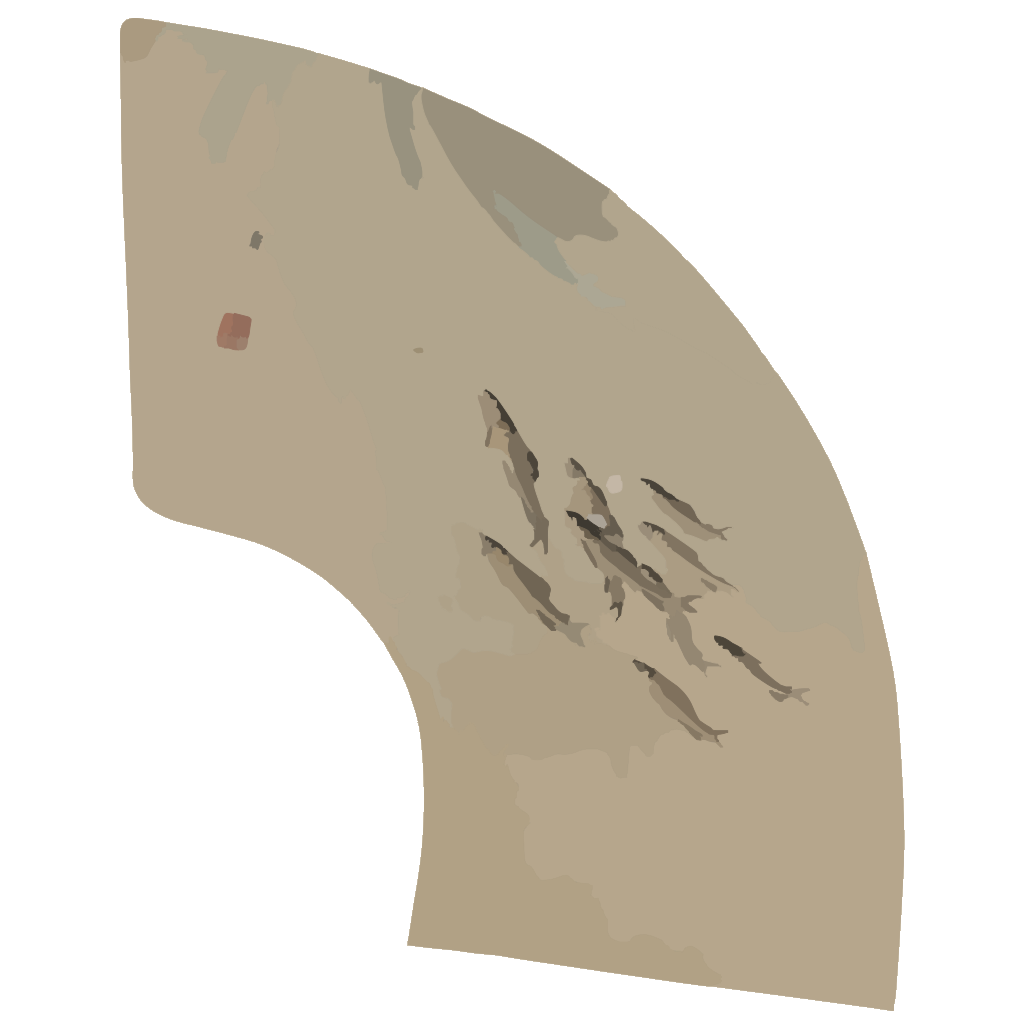 Download Fan-shaped Drawing Of Fish Swimming Upstream PNG, SVG Clip ...