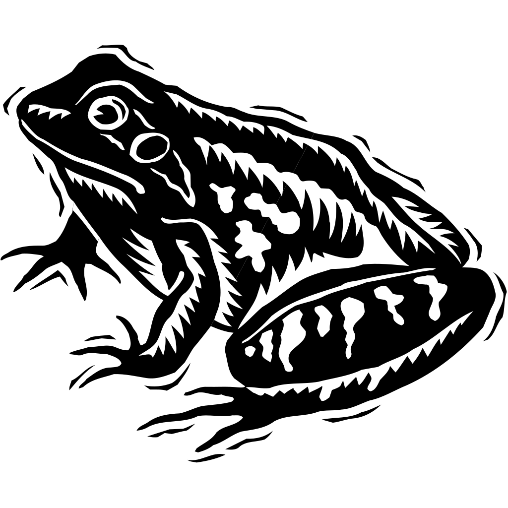 Black And White Frog Art PNG, SVG Clip art for Web - Download Clip Art