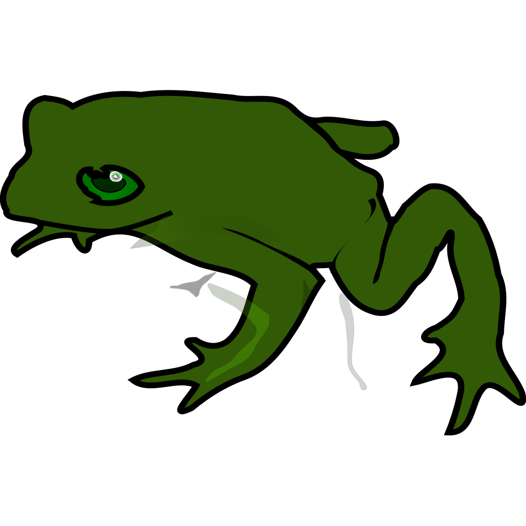 Simple Green Frog PNG Clip arts.