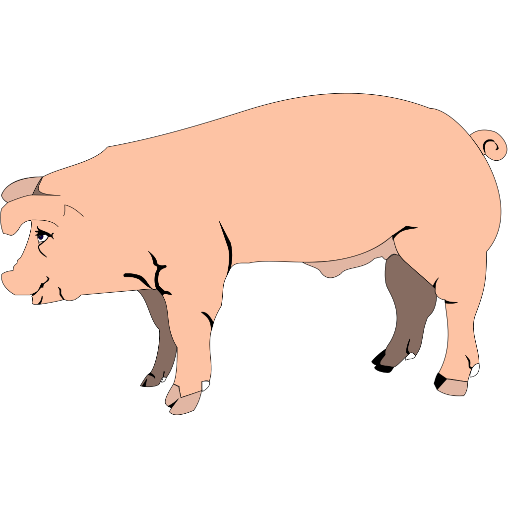 Download Pig Standing SVG Clip arts download - Download Clip Art, PNG Icon Arts