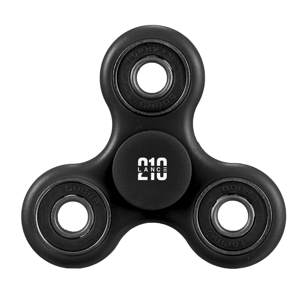 black and blue fidget spinner