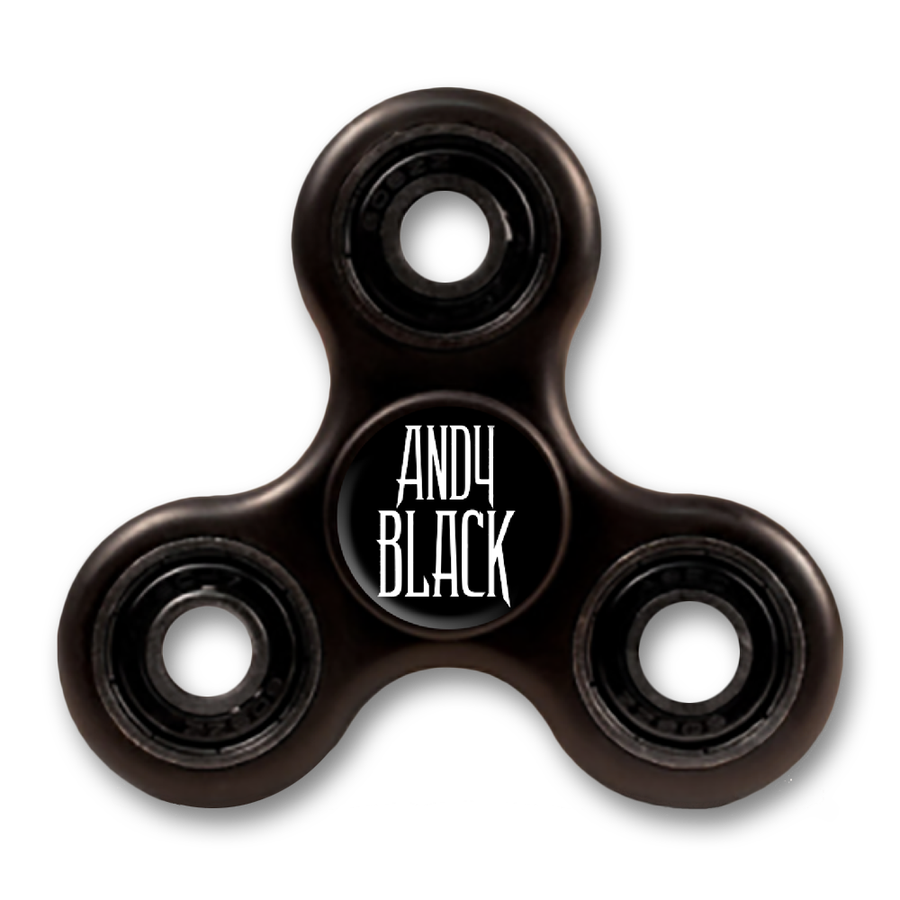 black and blue fidget spinner