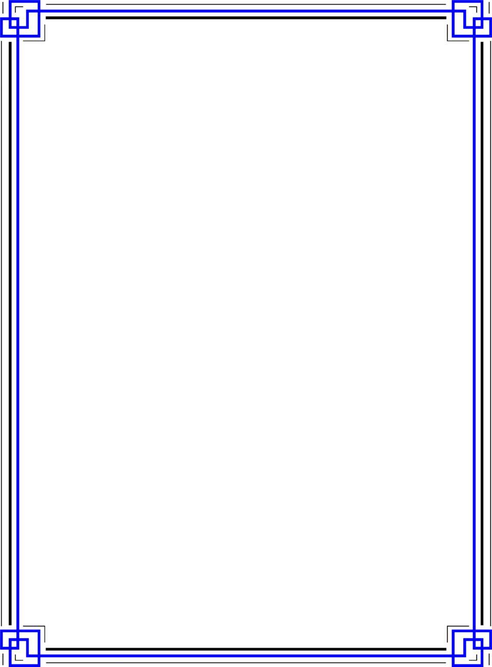 Blue Border Frame PNG Photo PNG, SVG Clip art for Web - Download Clip