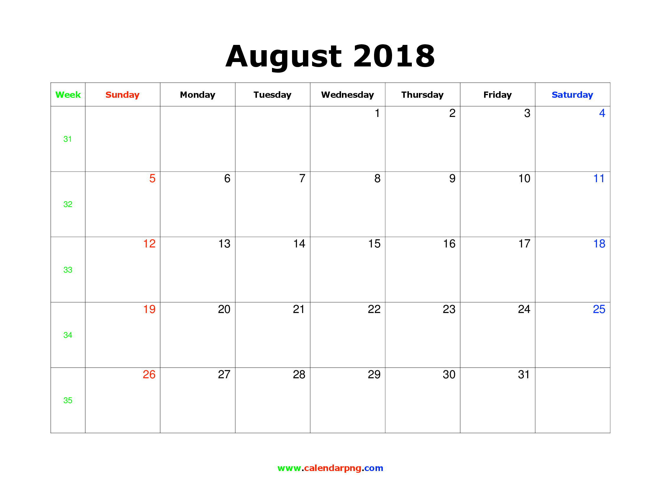 Calendar 2018 PNG Image SVG Clip arts