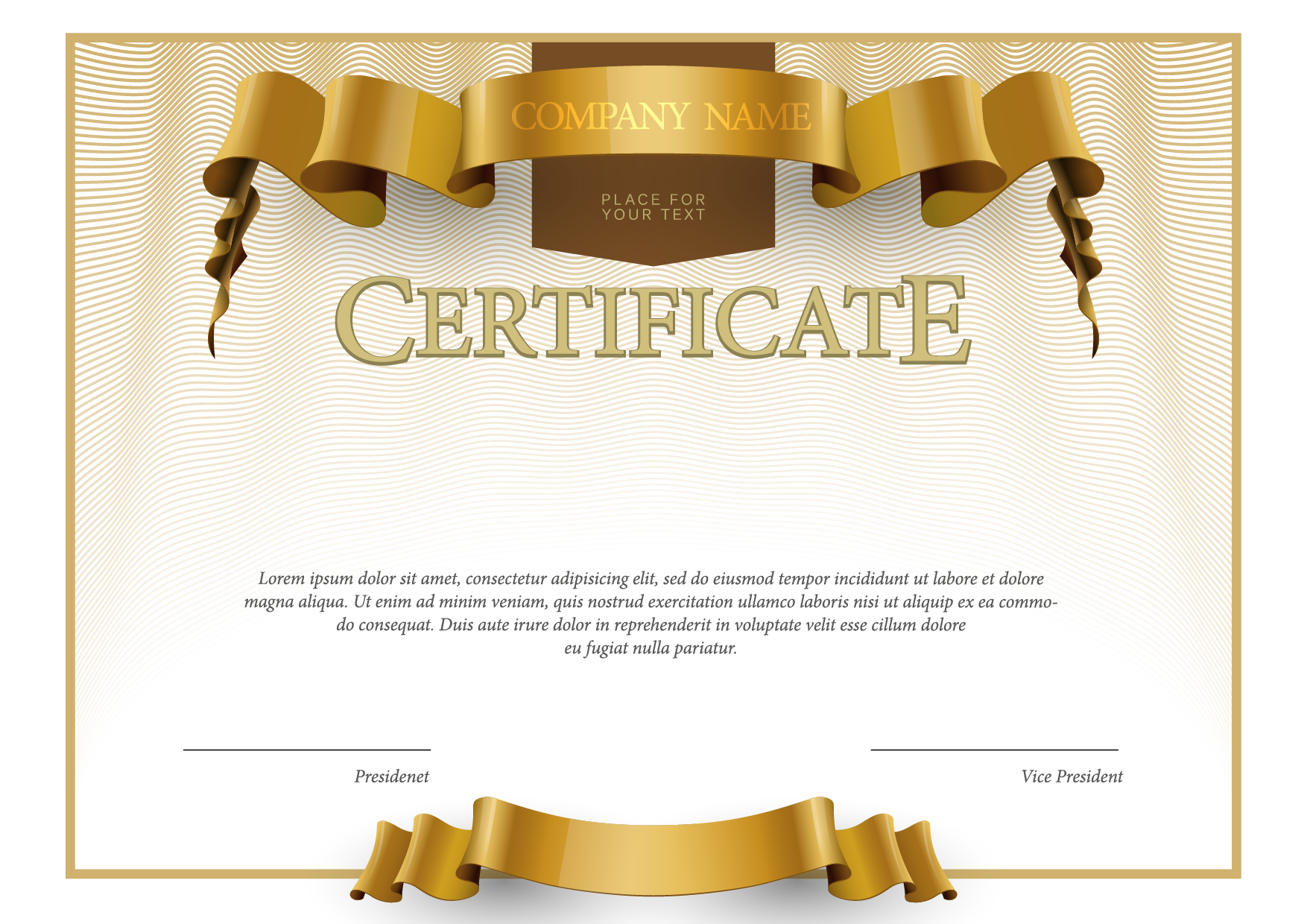Certificate Template Ai Free