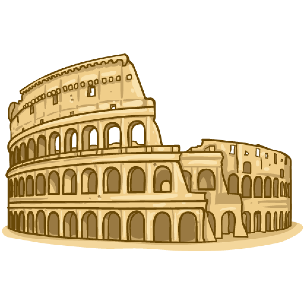 Roman Empire Colosseum Cartoon