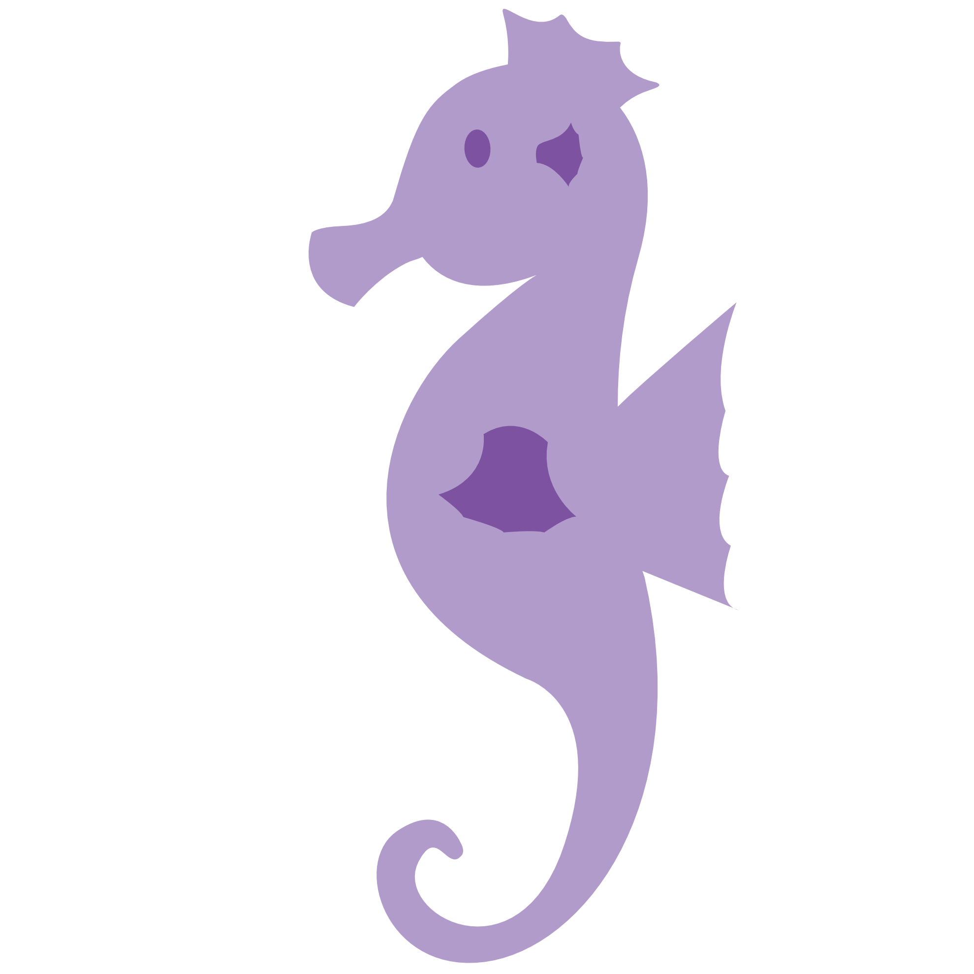 Cute Seahorse Transparent Background PNG, SVG Clip art for Web