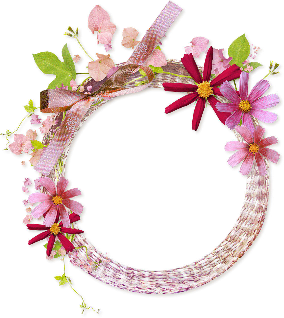 Floral Round Frame PNG Clipart SVG Clip arts
