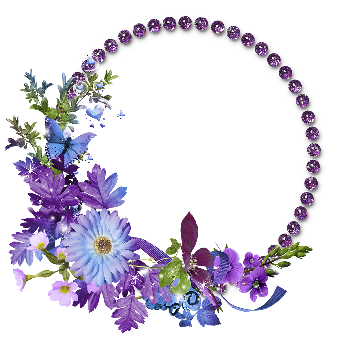 Floral Round Frame PNG Transparent Image SVG Clip arts