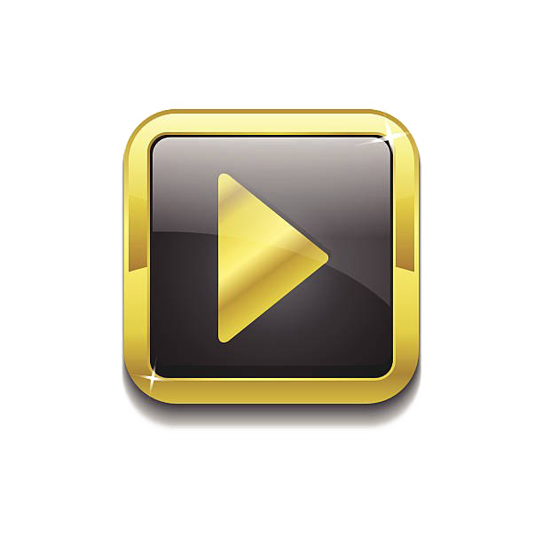 Gold Play Button PNG Pic SVG Clip arts
