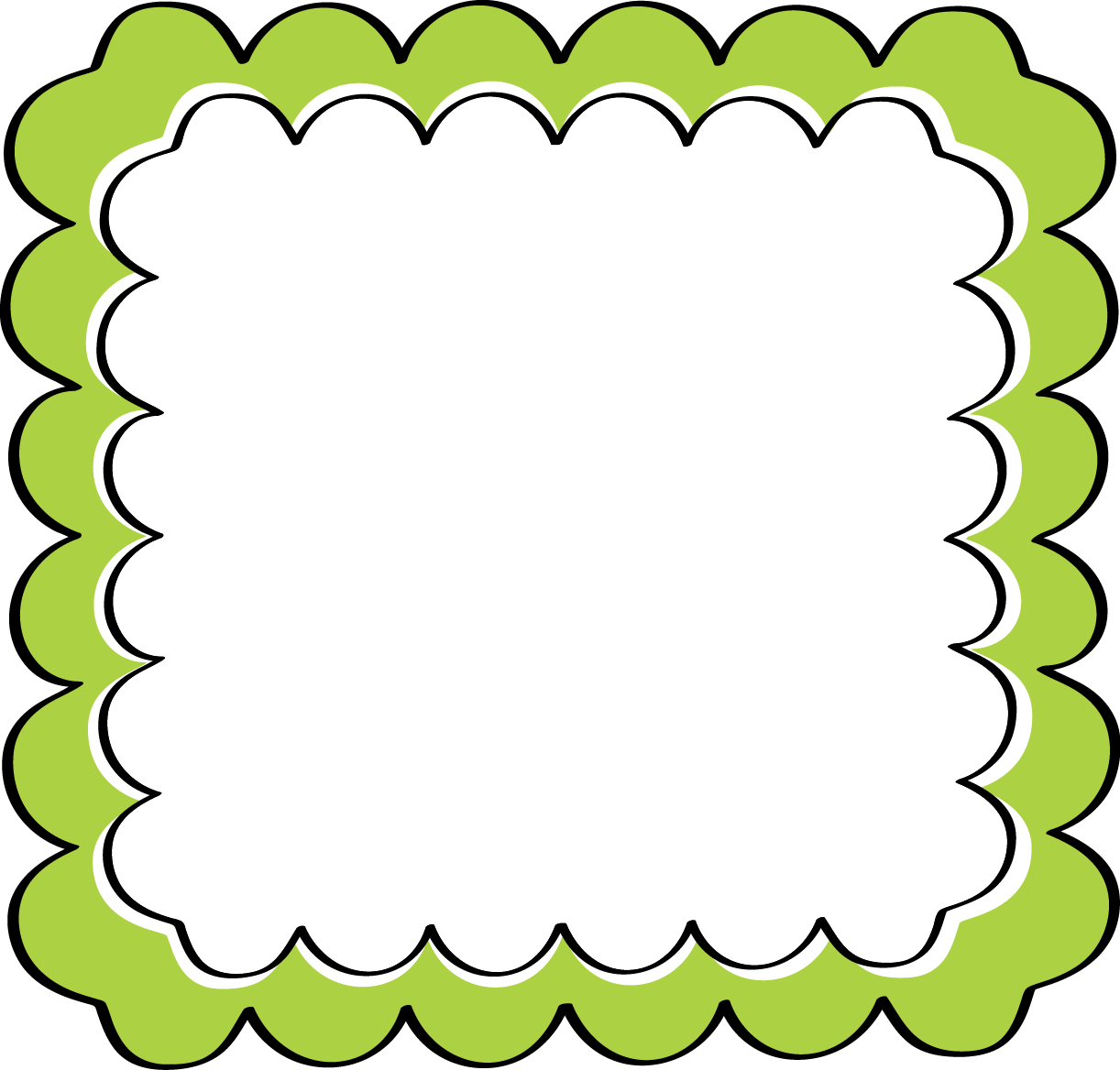 Green Border Frame PNG File SVG Clip arts