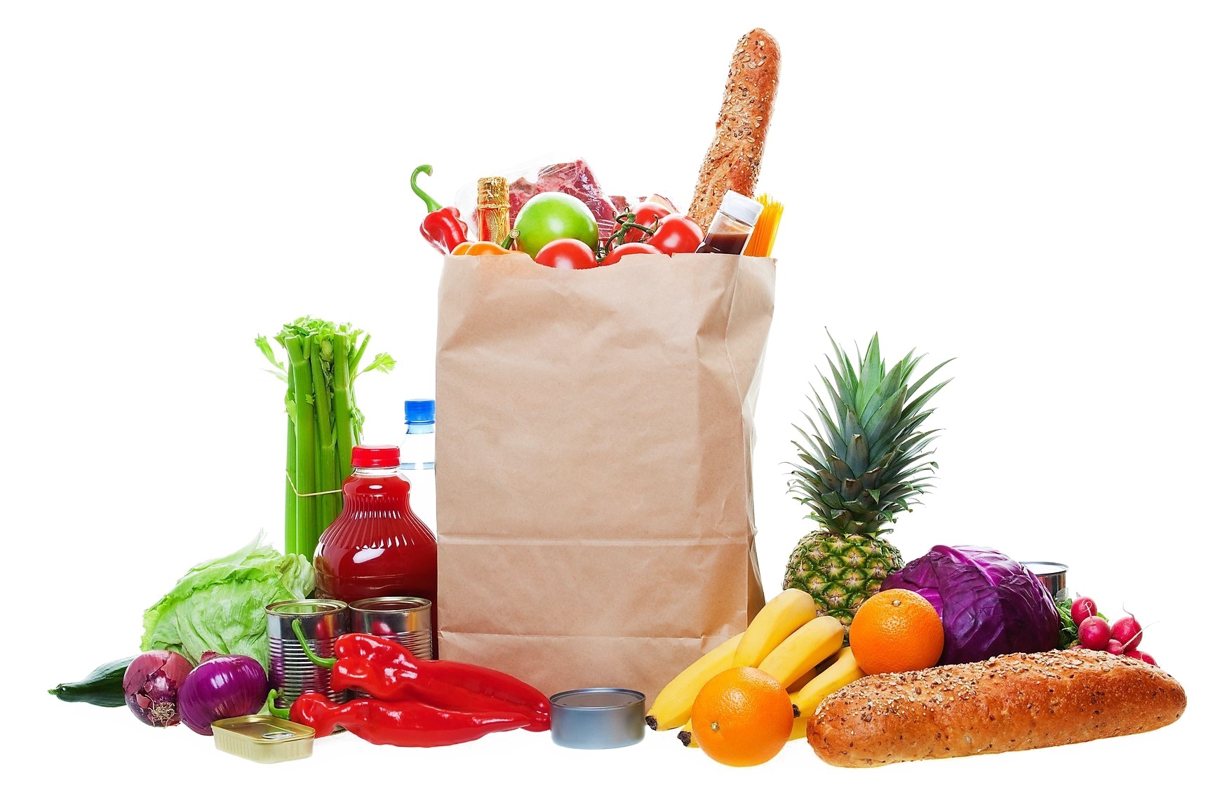 Products png. Продукты. Продукты на белом фоне. Корзина с едой. Пакет с продуктами.