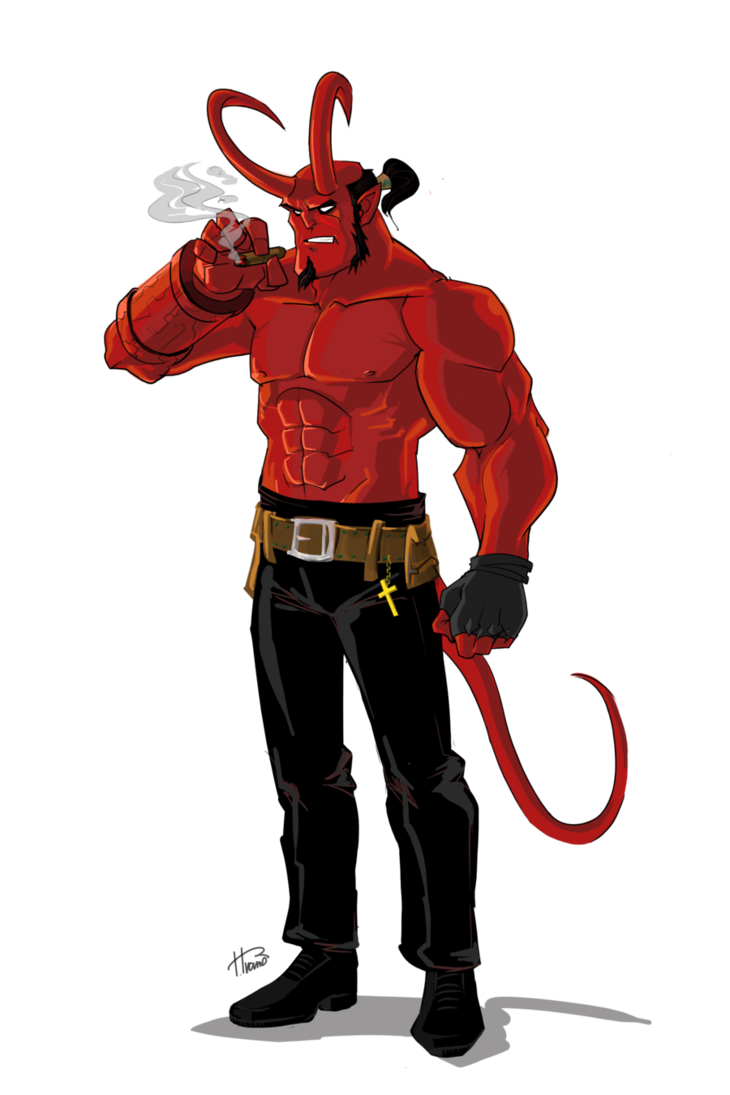 Hellboy Transparent Background SVG Clip arts