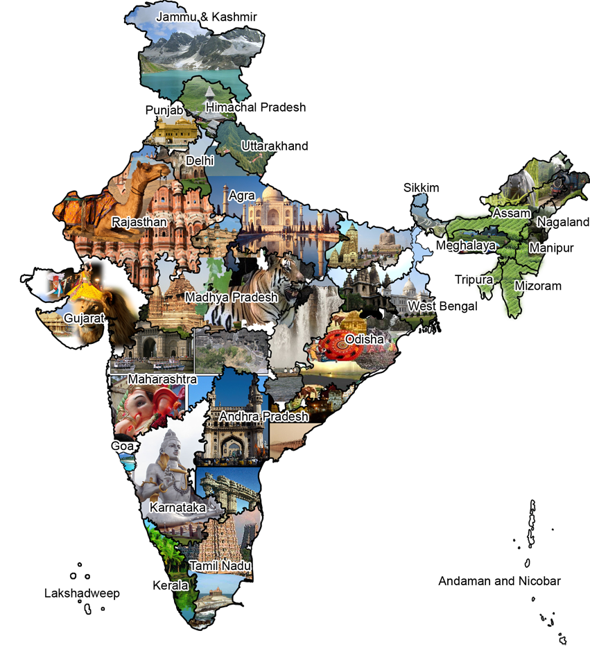 Political Map Of India Clip Art