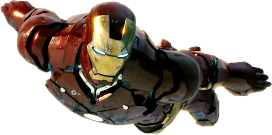 Iron Man Flying PNG File SVG Clip arts