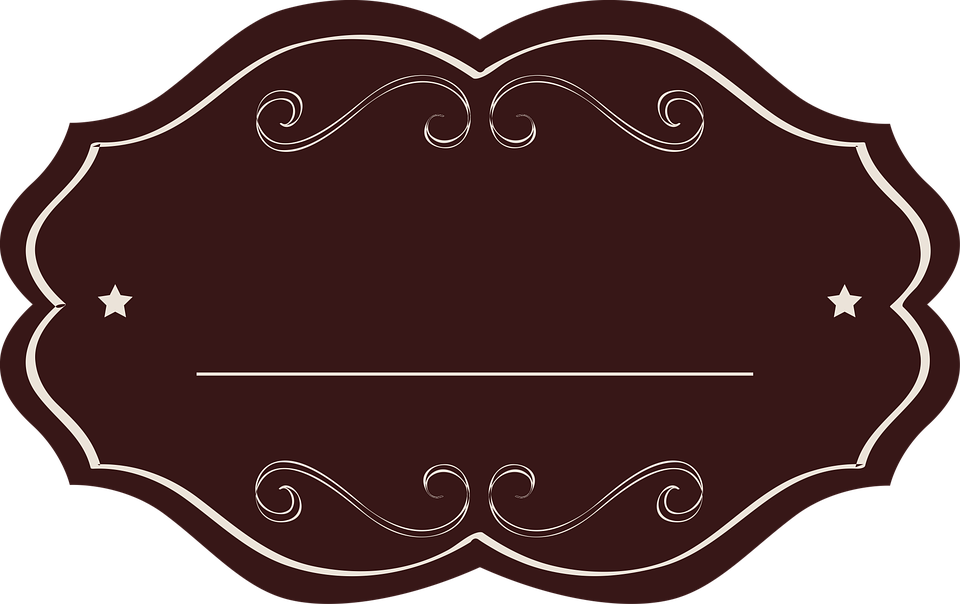 Empty label. Красивая табличка для надписи. Рамка для надписи. Рамка для вывески. Декоративная рамка для надписи.