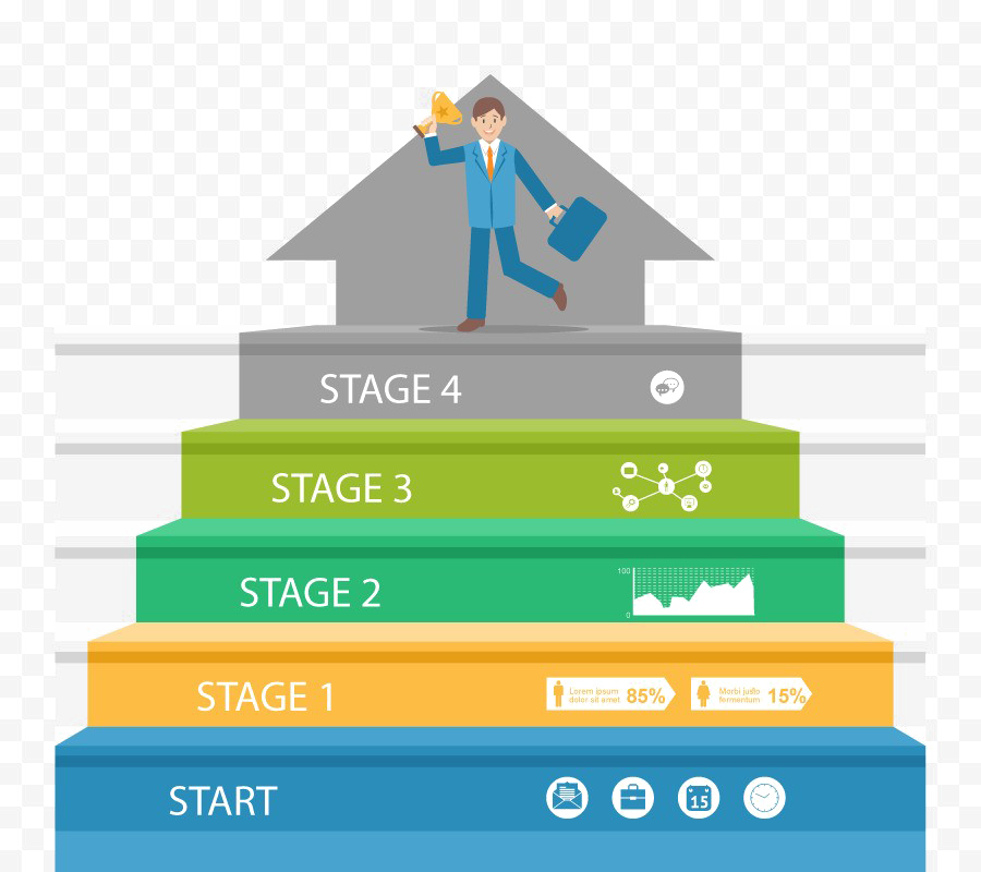 Ladder Of Success Transparent Background PNG, SVG Clip art for Web