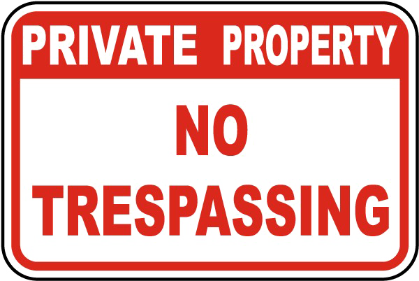 No Trespassing Sign Transparent PNG SVG Clip arts