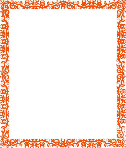 Orange Border Frame PNG Pic SVG Clip arts